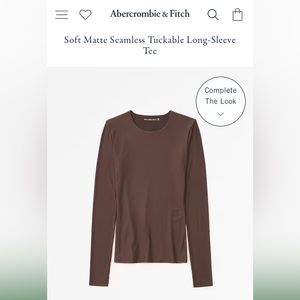 Abercrombie soft matte seamless tuckable long sleeve tee!